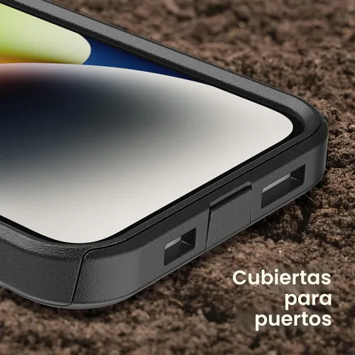 Vista 5 de OtterBox - Funda serie Commuter para iPhone 14 y 13, color negro, delgada y resistente, apta para bolsillo, con protección de puerto de carga