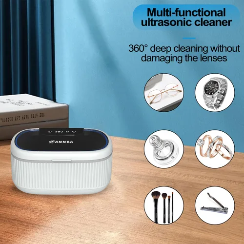 Vista 4 de Limpiador ultrasónico de joyas 45KHz – 550ml Limpiador sónico digital con 5 temporizadores, 3 niveles de potencia, luz LED, Degas – Máquina