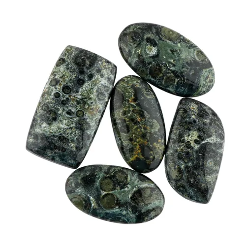 Vista 10 de CRYSTALIS Al por mayor 5 piezas de piedra preciosa natural K2 jaspe suelta en bruto, cabujones para hacer joyería, piedras pulidas de chakra