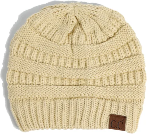Vista 273 de C.C Trendy Warm Chunky Soft Stretch Cable Knit Beanie