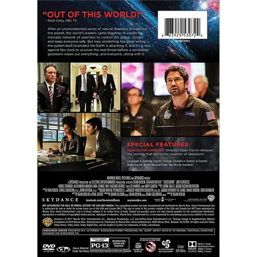 Vista 5 de Geostorm San Andreas Twister DVD Movie Dwayne The Rock Johnson Helen Hunt Bill Paxton Carla Gugino Gerard Butler Jim Sturgess Abbie Cornish Jami
