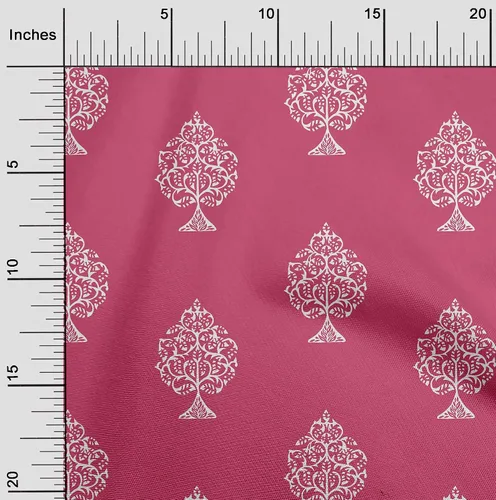 Vista 2 de oneOone Cotton Flex Magenta Fabric Block Fabric for Sewing Printed Craft Fabric By The Yard 40 Inch Wide-HQ