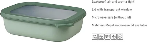 Vista 4 de Mepal Cuenco múltiple Cirqula rectangular 67.6 fl oz / 68 oz - Lila vívido