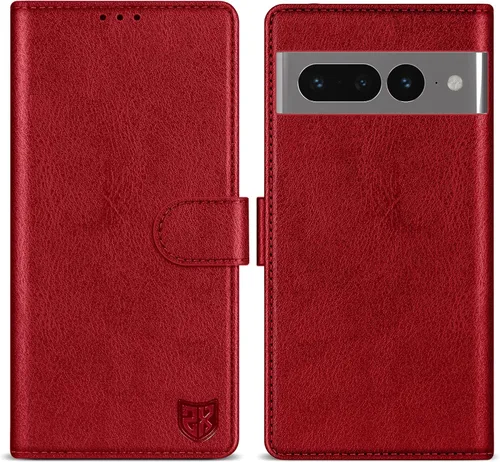 Vista 14 de ZZXX Funda tipo cartera para Google Pixel 7 con bloqueo RFID, ranura para tarjetas, función atril, cierre magnético, funda protectora de cuero