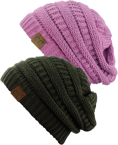 Vista 35 de Gorro a la moda de tejido suave abultado, cálido y elástico de C.C