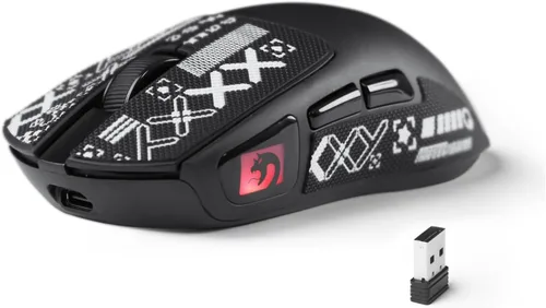 Vista 10 de ATTACK SHARK × MAMBASNAKE M4 Mouse inalámbrico para juegos, 24000 DPI ajustable PAW3311 Sensor óptico, botones programados, 1.83 oz Ratones Negro