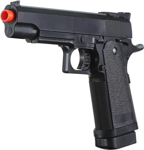 Vista 3 de Pistola de Airsoft de Resorte de Plástico Duradero Personalizada M1911 de 250 FPS (Color: Negro)