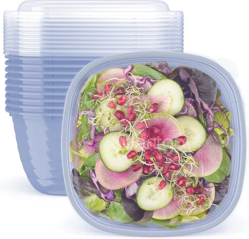 Vista 9 de Bentgo Prep - Tazones con 1 compartimento con tapas de ajuste personalizado, reutilizables, para microondas, duraderos, sin PFAS y BPA, aptos