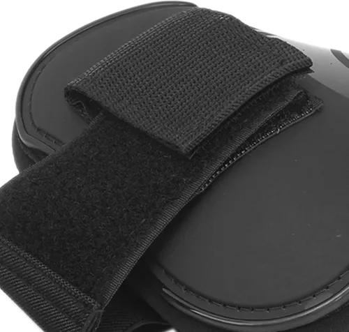 Vista 7 de Zerodis Botas de tendón de caballo, 4 unidades, botas protectoras de pezuña de caballo, ligeras, ajustables, botas de frente abierto, botas equinas