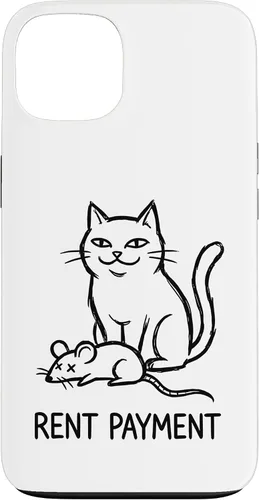 Vista 7 de Pago de alquiler Humor divertido gato para gato papá gato mamá caso para iPhone 17