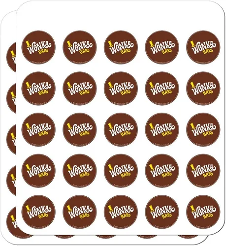 Vista 12 de Willy Wonka and The Chocolate Factory Wonka Bar Logo Planner Calendario Scrapbooking Craft Pegatinas