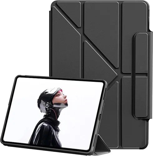 Vista 7 de Funda de silicona para OnePlus Pad 3 de 13.2 pulgadas 2025, funda protectora ligera con función de soporte y función de apagado y encendido