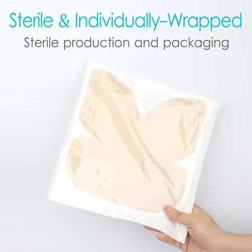 Vista 8 de Apósito de espuma de silicona con borde para talón, vendajes sacrales adhesivos impermeables con acolchado absorbente para codo, muñeca, pie