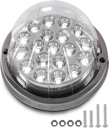 Vista 12 de PIT66 Lente transparente Luz LED azul Sandía (19 LED) Marcador de luz intermitente universal