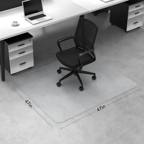 Vista 2 de Blvornl Tapete para silla de oficina para suelo de madera dura, protector de plástico resistente para sillas de oficina, tapete rectangular