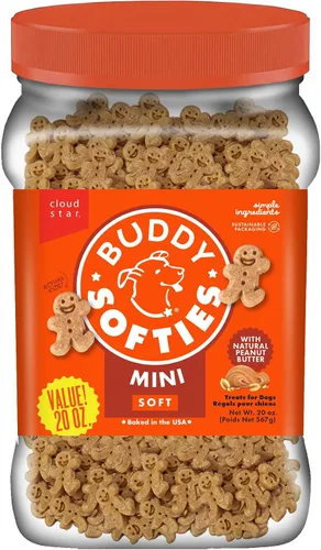 Vista 13 de Buddy Biscuits Bolsa de 8 onzas de golosinas suaves y masticables para perros, hechas con mantequilla de maní, 8 onzas
