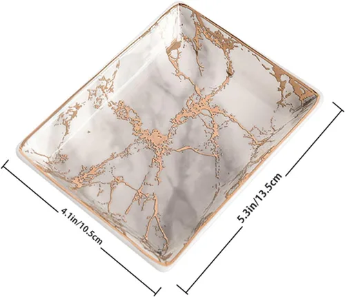 Vista 7 de 3pcs Ceramic Jewelry Dish Ceramic Ring Plate Ceramic Tray Ceramic Jewelry Tray Trinket Tray Ceramic Earring Tray Ceramic Ring Tray Bandejas