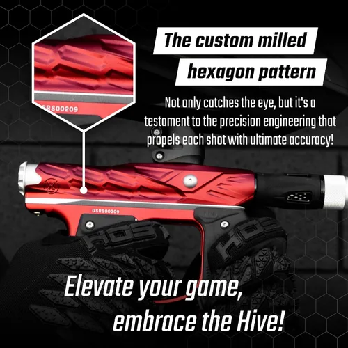 Vista 6 de HK Army Empire Mini GS - Marcador electrónico de paintball (rojo/plateado)