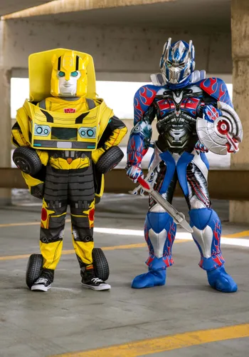 Vista 3 de Disfraz de Optimus Prime Prestige para niños Multicolor