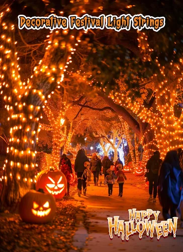 Vista 7 de Brightown - Cadena de luces de Halloween para interiores, funciona con pilas, 2.4 m, 20 LED, luces naranjas en mini racimo de árbol con Varios