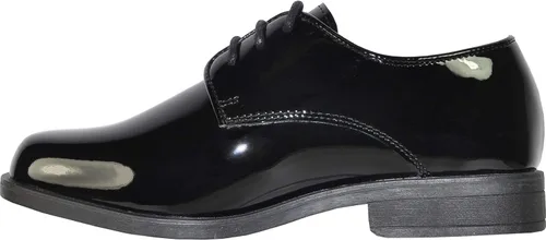 Vista 5 de VANGELO Zapato de vestir Oxford con cordones para niños, zapatos de esmoquin para bailes, uniformes, bodas, eventos formales, tamaño desde niños