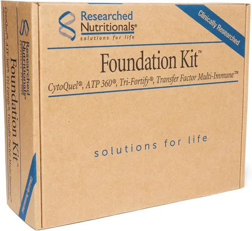 Vista 2 de Researched Nutritionals Kit de base – Tri-Fortify glutatión liposomal (450 mg) sandía, factor de transferencia multi inmune, ATP 360 y CytoQuel