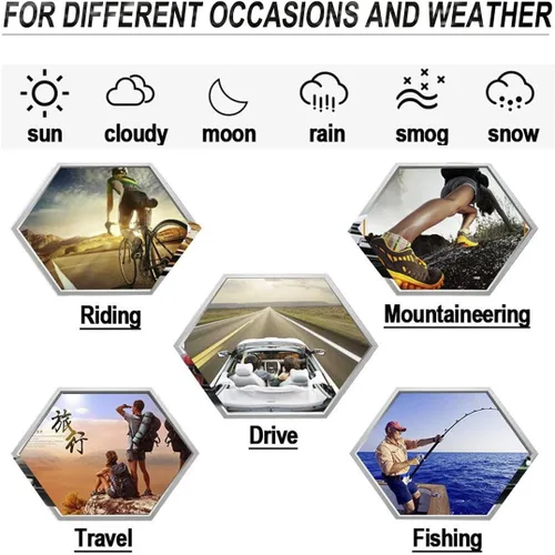 Vista 7 de Gafas de sol fotocrómicas polarizadas para hombres y mujeres gafas de visión nocturna para conducir ciclismo UV400 transición sombras