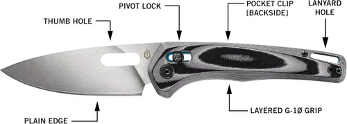 Vista 6 de Gerber Sumo EDC - Cuchillo de bolsillo plegable, borde liso, supervivencia de campamento, azul cian Compact EDC folding knife, plain edge blade