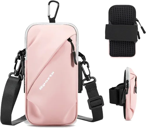 Vista 14 de Pulseras para Soporte de Teléfono, Bolsillo Pequeño de Hombro con Correa para Brazo, Compatible con iPhone y Todos los Teléfonos Celulares, Uso