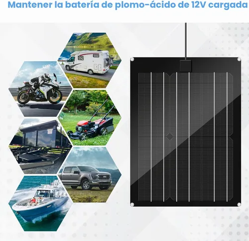 Vista 7 de Cargador de Batería Solar y Mantenedor, Kit de Panel Solar Zuomeng de 15W para Remolque de Volcado con Pulso de Mantenimiento Integrado