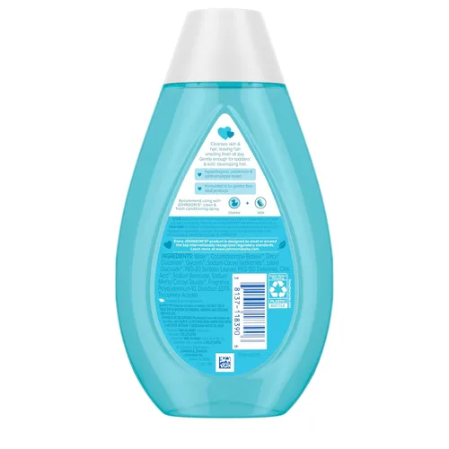 Vista 9 de Johnson's Clean & Fresh Champú y Jabón Corporal para Niños 2-en-1 Lavado Diario del Cabello y Cuerpo para Niños y Pequeños Limpia Suavemente