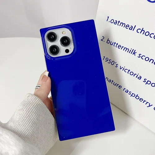 Vista 8 de Compatible con Neon Phone Rectangle iPhone 14 Funda para mujer, diseño de lujo de fluorescencia brillante, flexible, suave, delgada, de gel de goma