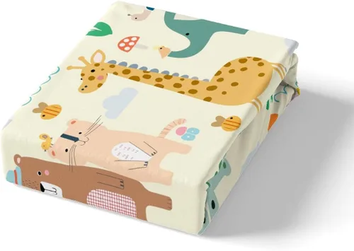 Vista 4 de Feelyou Funda de edredón de elefante de dibujos animados para niños, tamaño individual, juego de ropa de cama de cocodrilo para niños y niñas, funda