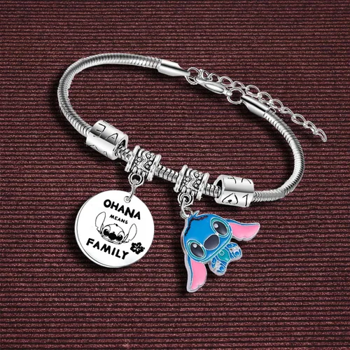 Vista 3 de Nfyxcaz Ohana Means Family Bracelet Stitch Bracelet Stitch Gifts Christmas Birthday Gifts for Women Girls Friendship Gifts for Daughter Son Sister
