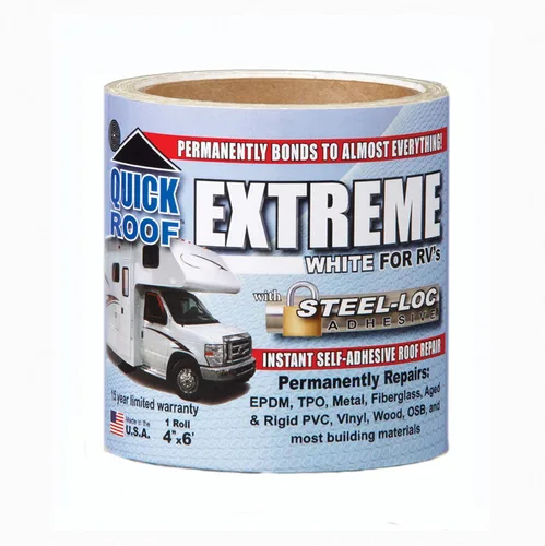 Vista 5 de UBE406 Quick Roof Extreme con Adhesivo Steel-Loc, Blanco para RVs - 4" x 6