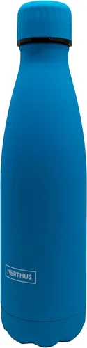 Vista 7 de NERTHUS FIH 712 - Botella aislada de doble pared para diseño frío y caliente, acero inoxidable, 11.8 fl oz, sin BPA, 18/8, color azul bebé
