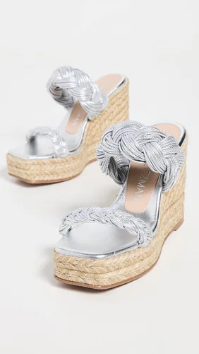 Vista 4 de Stuart Weitzman Braida - Cuñas de alpargata para mujer, Metálico