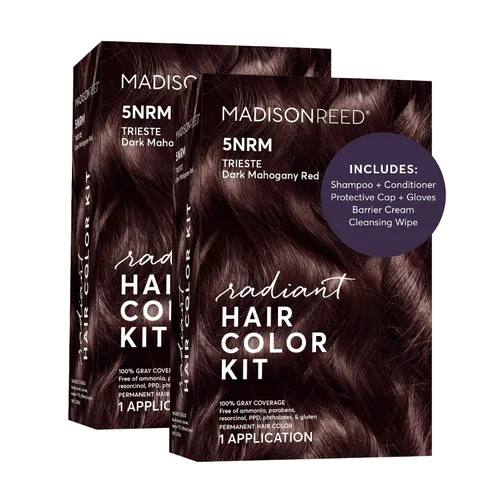 Vista 70 de Madison Reed - Kit de tinte radiante para el cabello, tinte permanente para el cabello, 100 % cobertura de canas, sin amoníaco, negro Parma 2.5NNN