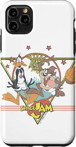Vista 11 de Funda para iPhone 14 space jam Daffy Duck & Taz Retro Stars Basketball Team