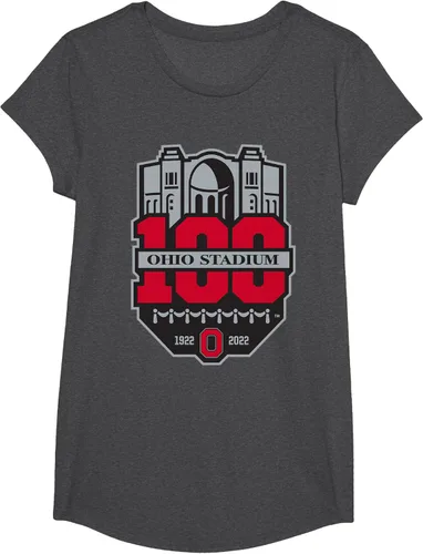 Vista 27 de Camiseta con licencia oficial de los 100 años del logotipo de fútbol del estado de Ohio, Negro