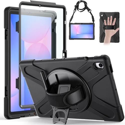 Vista 14 de Gerutek Funda para Samsung Galaxy Tab S6 Lite de 10.4 pulgadas 2024/2022/2020, funda protectora de cuerpo completo con protector de pantalla