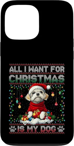 Vista 24 de Maltese Christmas Tree Lights Decorations Dog Lover Xmas Case for iPhone 16