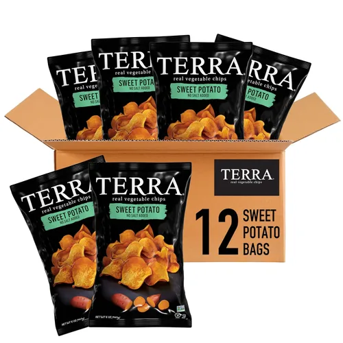 Vista 21 de Terra Chips de verduras, chips azules con sal marina, 5 onzas (paquete de 12)