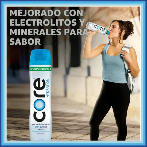 Vista 5 de Core Hidratación Agua perfectamente equilibrada, botellas de 0.5 L, 24 unidades (4 paquetes de 6)