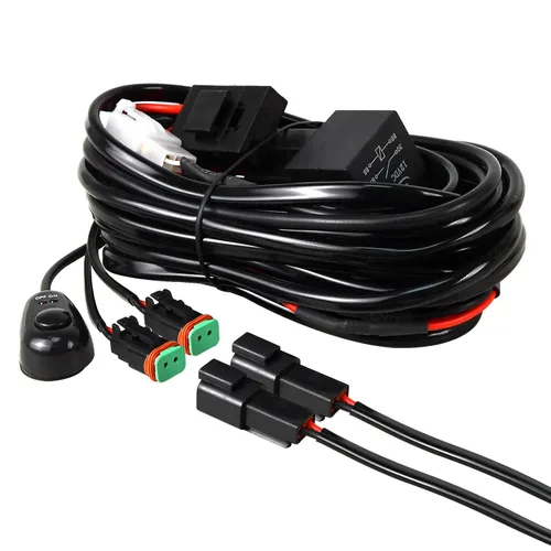 Vista 10 de RIGIDON Kit de mazo de cables de barra de luz LED, interruptor basculante de 12 V, 18 AWG, relé de alimentación, cable automotriz para barra de luz