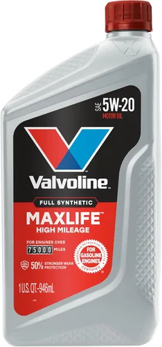 Vista 65 de Valvoline - Aceite de alto millaje 150 K con MaxLife Plus Technology, SAE 5W-20, 1 cuarto de galón