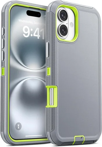 Vista 21 de Jelanry - Funda para iPhone 15 5G, protección resistente, resistente, color negro Dropproof & Dual-Layer Protective Back Cover with Port Anti