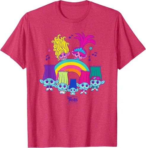 Vista 19 de Camiseta DreamWorks Trolls Band Together BroZone Poppy Viva Rainbow Negro