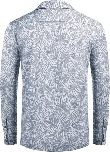Vista 4 de COOFANDY Camisas de lino y algodón para hombre manga larga casual con botones para la playa