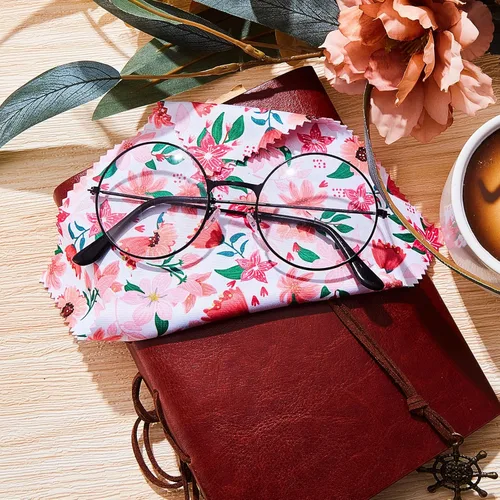 Vista 4 de Weewooday Paquete de 18 paños de limpieza para lentes, diseño de cactus de llama, paños de limpieza de microfibra para lentes limpios, lentes de sol